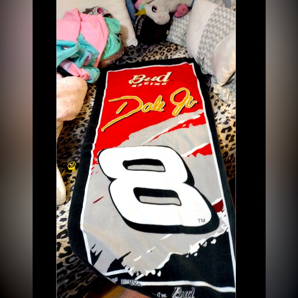 Vintage Budweiser Dale Earnhardt Jr. #8 racing beach towel